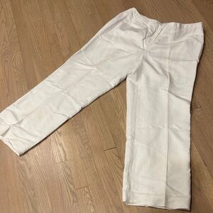 Calvin Klein Linen Lined White Women’s 18W Long Pants Chinos